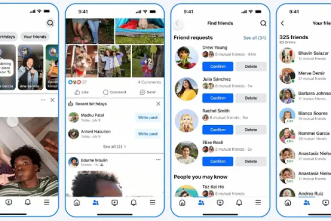 Meta, Facebook’un Eski Ruhunu Geri Getirmeyi Hedefliyor: Yenilenen Arkadaşlar Sekmesi